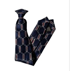 George Blue Red And Grey Clip On Tie Boys 15 X 2.25 Inches
